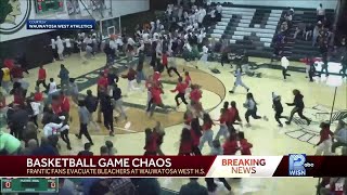 Wauwatosa West evacuated during basketball game because of fight [upl. by Omissam]