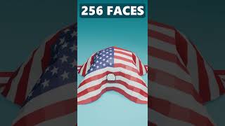 🇺🇸 USA Flag Cloth Simulation blender shorts simulation america [upl. by Siramay]