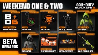 ALL Black Ops 6 Beta Rewards EARLY SHOWCASE 2 Operators Blueprints Emotes amp MORE [upl. by Isola]