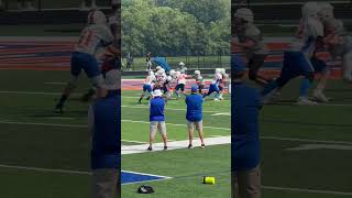 Scrimmage against South Oldem KY linebacker runningback football boomstick [upl. by Enairda]