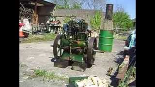 Lister CS Diesel twin 122 stationary engine first trial start up and run after rebuild [upl. by Akeimat]