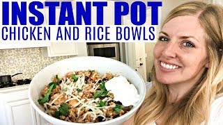 Instant Pot Enchilada Chicken and Rice Bowls  Beginner Recipe [upl. by Leonora901]