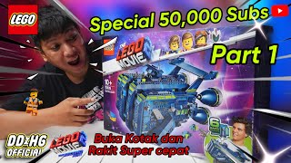 Special 50000 subs THE LEGO MOVIE The Rexcelsior 70839 Buka Kotak dan Rakit Part 1 [upl. by Fanchie]