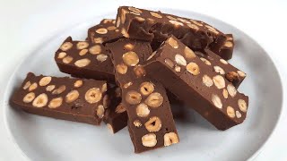 Soft and easy Chocolate Bar  NO BAKE [upl. by Bambi]