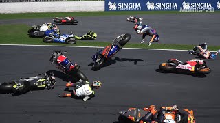 MotoGP 20 Big Crashes 5 12000 Subscribers Special [upl. by Amak]