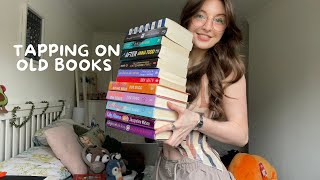 ASMR Tapping on my old book collection🎐 lofi camera tapping book tapping [upl. by Onitsoga]