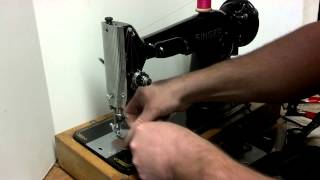 Serviced Strong Vintage 1953 Singer 201 Sewing Machine AL385831 [upl. by Kalindi]