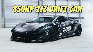 Revealing our finished Lamborghini drift car with 850hp 2JZ swap [upl. by Buckden]