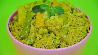 Quick Vegetable Biriyani l Sattvic Recipes [upl. by Lehcem]