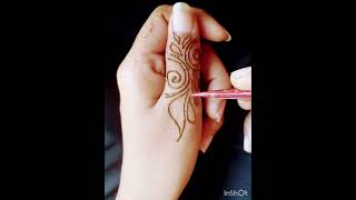 Stylish finger mehandi design shortsvideo [upl. by Sokairyk]