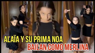 La hija de Adamari López y Toni Costa Alaïa se une al trend del baile de Merlina Addams [upl. by Payne]