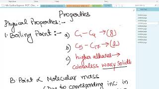 Class 11th  Chemistry  Preparation amp Properties of Alkanes [upl. by Eenram]