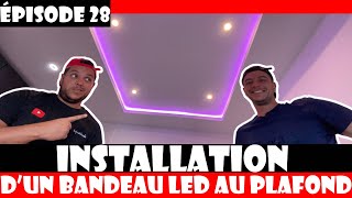 Rénovation d’appartements  Ep 28 On installe un BANDEAU LED dans un plafond décaisser🔥renovation [upl. by Lory]