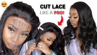 OMG 😍 Cutting The Lace Off Your Wig For Beginners 🔥  Celebrity Tips  ft MyFirstWig [upl. by Micky579]