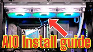 How to install a 360MM AIO Liquid cooler Ft MSI MAG Coreliquid I360 [upl. by Greggory685]