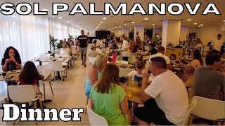 MALLORCA Dinner at SOL PALMANOVA Hotel Palma Nova MAJORCA [upl. by Levison]