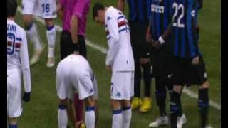 Moviola Inter  Sampdoria 25ma Giornata 2010 1° Tempo alla Mou [upl. by Ellevehc704]