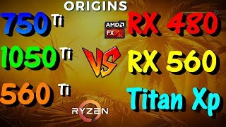 Assassins Creed Origins Rx 480 vs Gtx 1050 Ti vs Rx 560 vs 750 Ti vs 560 Ti vs Bottleneck [upl. by Goldfarb]