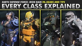 Earth Defense Force Iron Rain  EVERY CLASS EXPLAINED  TIPS Maximize Your Bug Squashing [upl. by Ellenej]