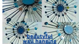 Wall Hanging Making Idea With Mirror  Wall Hanging Diy From Paper  wall hanging kaise banaye 🌼🌼 [upl. by Constantina]