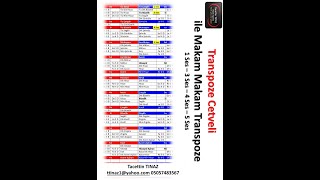 Transpoze Cetveli ile Makam Makam Transpoze [upl. by Bough]