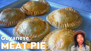 How to make Guyana Beef Pie  How to make beef pasties from scratch  Caribbean patty recipe [upl. by Ailesor]