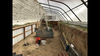 Greenhouse update Nov Insulation geothermal heating and cooling and more [upl. by Laynad535]