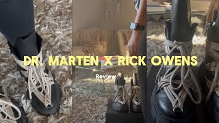 SNEAKER REVIEW DR MARTENS  RICK OWENS 1460 DMXL MEGA LACE BOOT  UNBOXING  TRY ON HAUL [upl. by Pietrek]