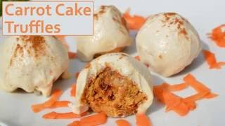 Carrot Cake Truffles with Vanilla Bean Icing Recipe Raw  Vegan  Gluten Free [upl. by Imalda]