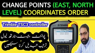 how to change coordinate order point setting east north level in trimble TSC3 controller amp GPS [upl. by Oxford859]