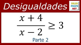 DESIGUALDADES RACIONALES  Ejercicio 1 Parte 2 [upl. by Ainaznat]