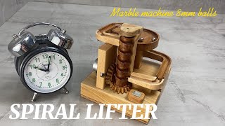 8mm balls wooden marble machine  Spiral lifter [upl. by Newbold]