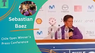 Sebastian Baez gano el Chile Open Conferencia de Prensa [upl. by Tapes224]