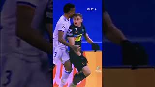 Militao vs barella🤯shorts football realmadrid [upl. by Eeltrebor358]