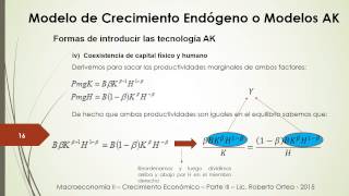 Crecimiento Económico 3 ra Parte 3 Teoría de Crecimiento Endógeno [upl. by Stalker]