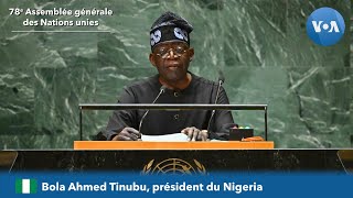 Bola Tinubu Nigeria devant la 78e Assemblée générale des Nations unies [upl. by Zipporah787]