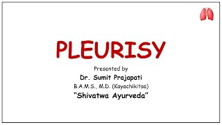 PLEURISY lecture22 Introduction causes Sign amp Symptoms Diagnosis amp Treatment [upl. by Anivram]