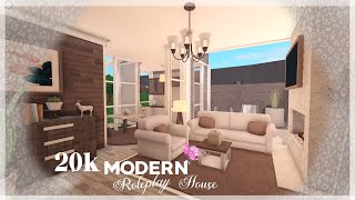 BLOXBURG 20K MINIMALIST ONE STORY HOUSE  NOGAMEPASS  SPEEDBUILD  ESME HOUSE BUILDS [upl. by Adnohsirk]