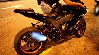 2013 ZX10R with M4 Exhaust  Loud amp Fire [upl. by Eendyc899]