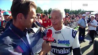 Riccardo Patrese interview before driving the Brabham BMW BT52  F1 2022 Austria GP  German [upl. by Solis170]