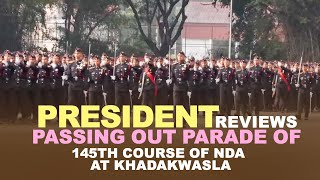 Live President Droupadi Murmu reviews Passing Out Parade of 145th Course of NDA at Khadakwasla [upl. by Oicaro845]