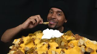 Cheesy Chorizo Nachos Mukbang [upl. by Henrie258]