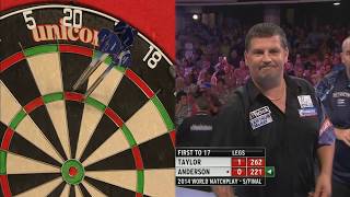 A WINTER GARDENS CLASSIC  Taylor v Anderson  2014 World Matchplay [upl. by Ahsitel158]