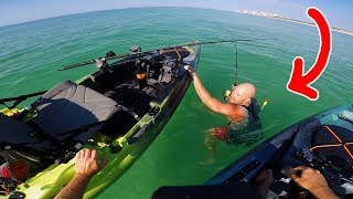 PULLED Out of KAYAK by a GIANT Fish while SHARK Fishing [upl. by Nnaecyoj226]