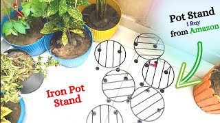 🔥Round Iron Planter Pot Stand for Home Décor Office Garden Balcony Décor Unboxing amp Review [upl. by Aielam401]