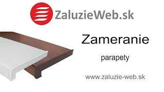 Zameranie parapety  zaluziewebsk [upl. by Erving]