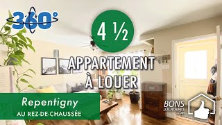 Appartement à louer Visite virtuelle 360Apartment TourRepentigny Le Gardeur4½BonsLocatairescom [upl. by Kcirdde]