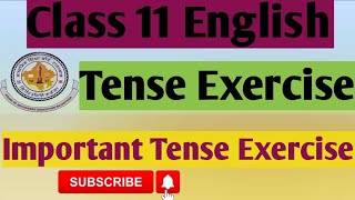 Rbse Class 11 Tense Exercise Class 11 Important class 11 english Class 11 english grammar [upl. by Kravits]