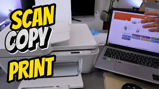 HP Deskjet 4100 All In One Printer How To Scan Copy and Print Tutorial [upl. by Anerys]