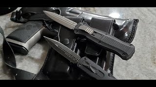 Benchmade Infidel vs Microtech DIRAC Delta Tac Switchblade Knives [upl. by Anayk]